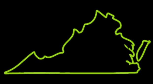 Virginia state outline